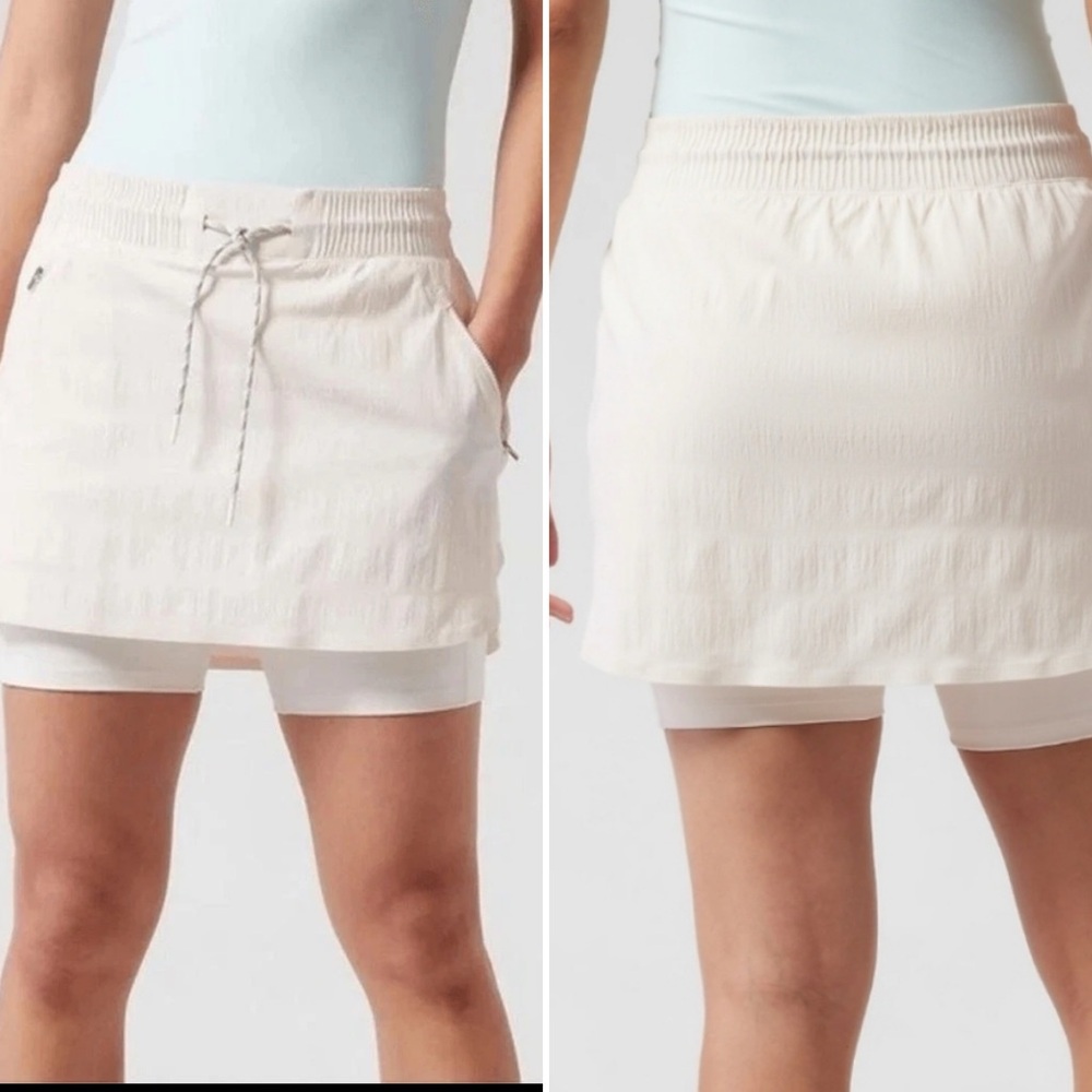 Athleta Trekkie North Skort Women’s Sz 10 Magnolia White athletic tennis skirt